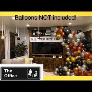 Includes one “It is Your Birthday.”Banner, from  The Office. Vinyl Party Banner.